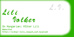 lili volker business card